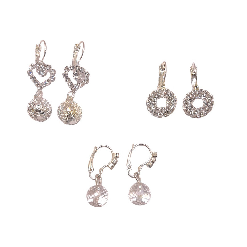 گوشواره دخترانه مدل HBR مجموعه 3 عددی