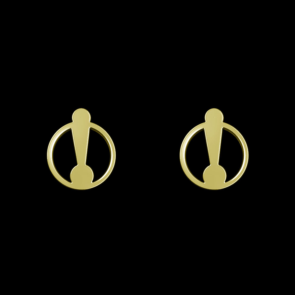 گوشواره طلا 18 عیار زنانه مدوپد مدل دایره کد GA1-10057