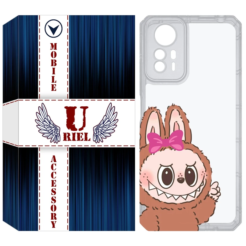 کاور یوریل مدل Clear کد 109 طرح لبوبو Labubu مناسب برای گوشی موبایل شیائومی Redmi Note 12S