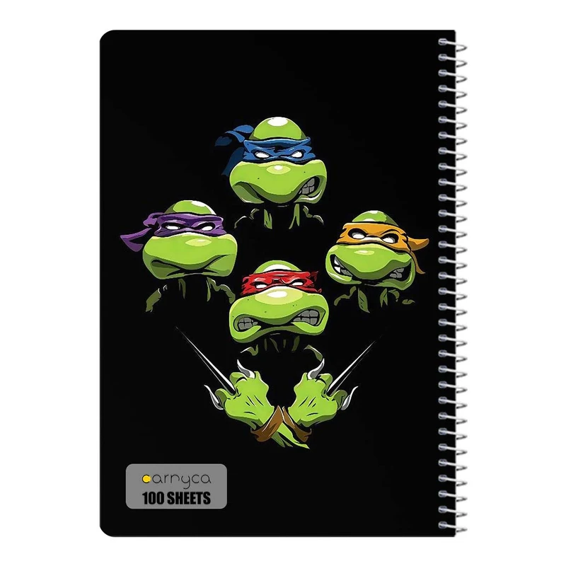دفتر مشق 100 برگ سیمی کارنیکا طرح لاک پشت های نینجا Teenage Mutant Ninja Turtles کد 26165