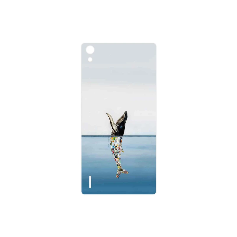 برچسب پوششی ماهوت مدل Collage of Sea Trash مناسب برای گوشی موبایل هوآوی Ascend P7