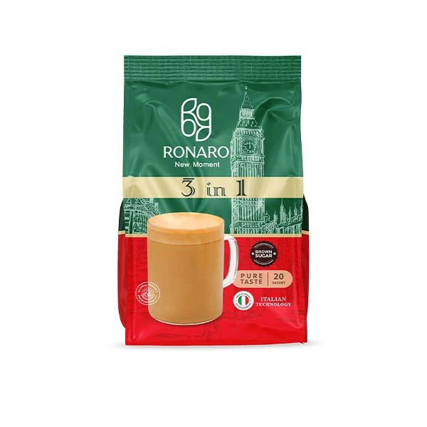 پودر قهوه فوری 3 در 1 رونارو - 20 گرم بسته 20 عددی