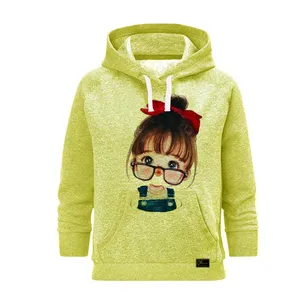 هودی زنانه مدل CUTE کد J21 رنگ لیمویی