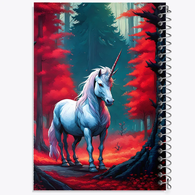 دفتر مشق 50 برگ خندالو طرح اسب تک شاخ کد N4537