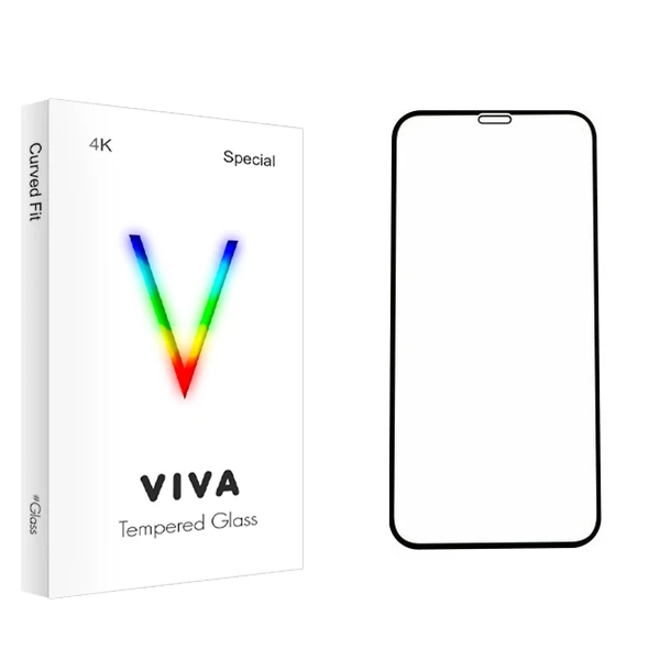 محافظ صفحه نمایش 5D ویوا مدل 4K مناسب برای گوشی موبایل اپل Iphone X