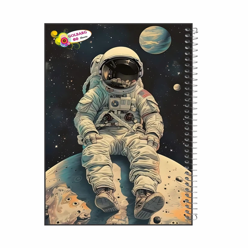 دفتر مشق 60 برگ گلبرگ مدل فضانورد کد 3243