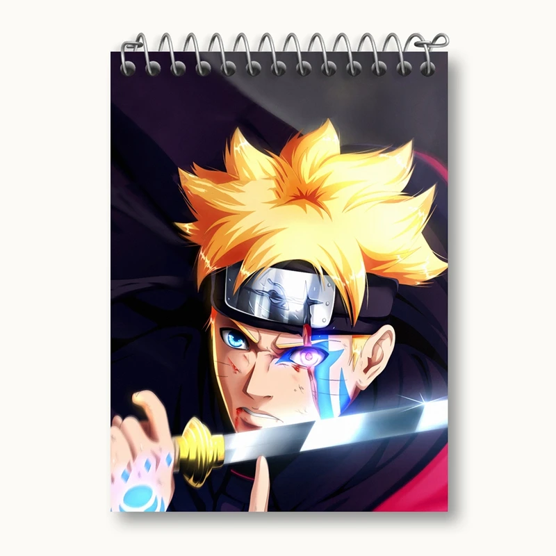 دفتر یادداشت 50 برگ خندالو مدل بوروتو اوزوماکی انیمه بوروتو Boruto کد 15739