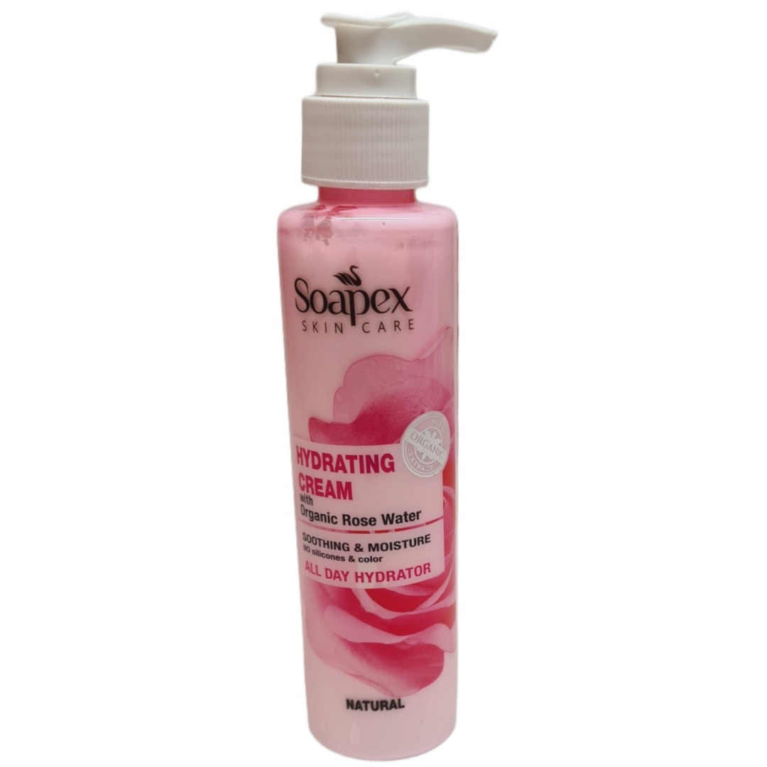 کرم مرطوب کننده دست و صورت سوپکس مدل organic rose water مناسب انواع پوست حجم 150 میلی لیتر