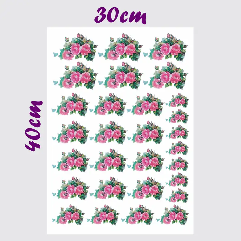 برچسب ترنسفر مدل گلسرخی ابرنگی