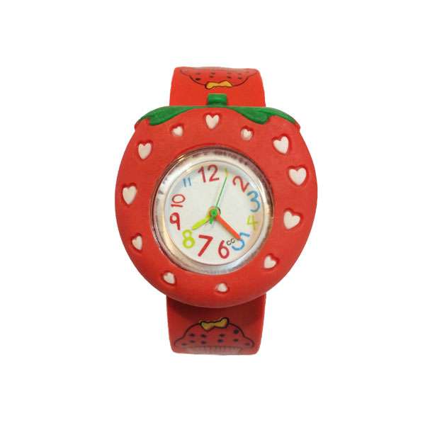 ساعت مچی عقربه ای بچگانه مدل توت فرنگی کد 1002
