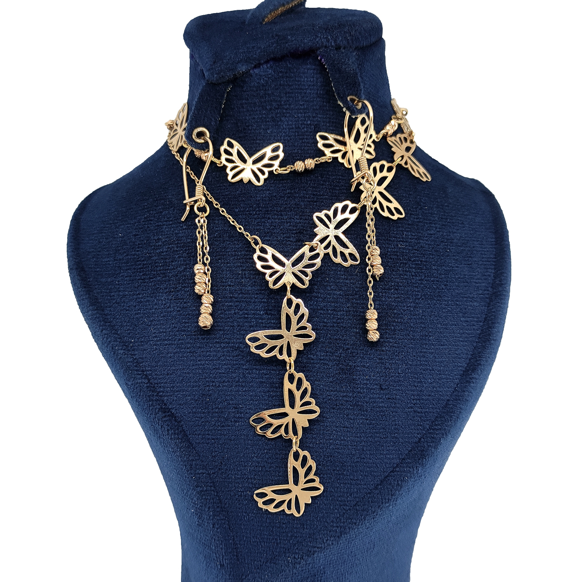 نیم ست طلا 18 عیار زنانه طلا و جواهرسازی افرا مدل 153242365