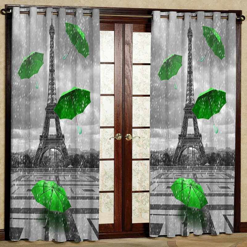 پرده مدل برج و چتر مخمل پانچی کد 365 سایز 140x280 سانتی متر