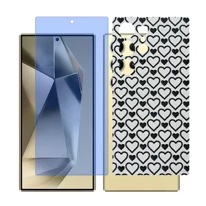 Glass Together model anti-blue screen protector for Samsung Galaxy S23 Ultra mobile phone with back cover sticker