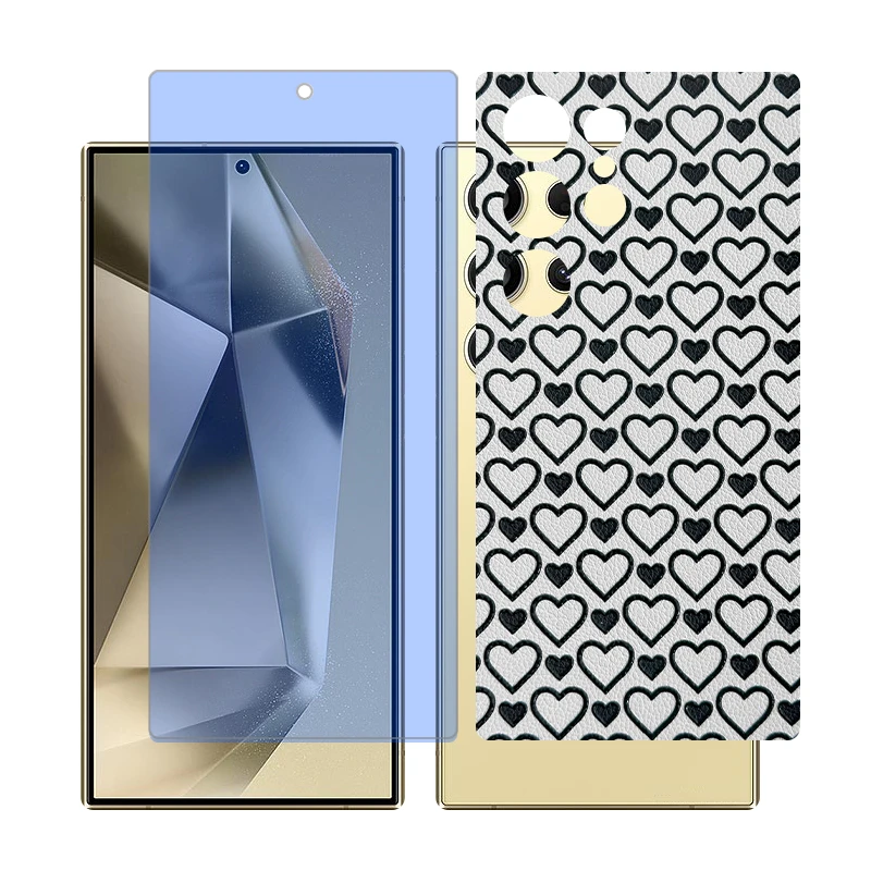 محافظ صفحه نمایش آنتی بلو گلس مدل Together مناسب برای گوشی موبایل سامسونگ Galaxy S22 Ultra به همراه برچسب پوششی پشت گوشی