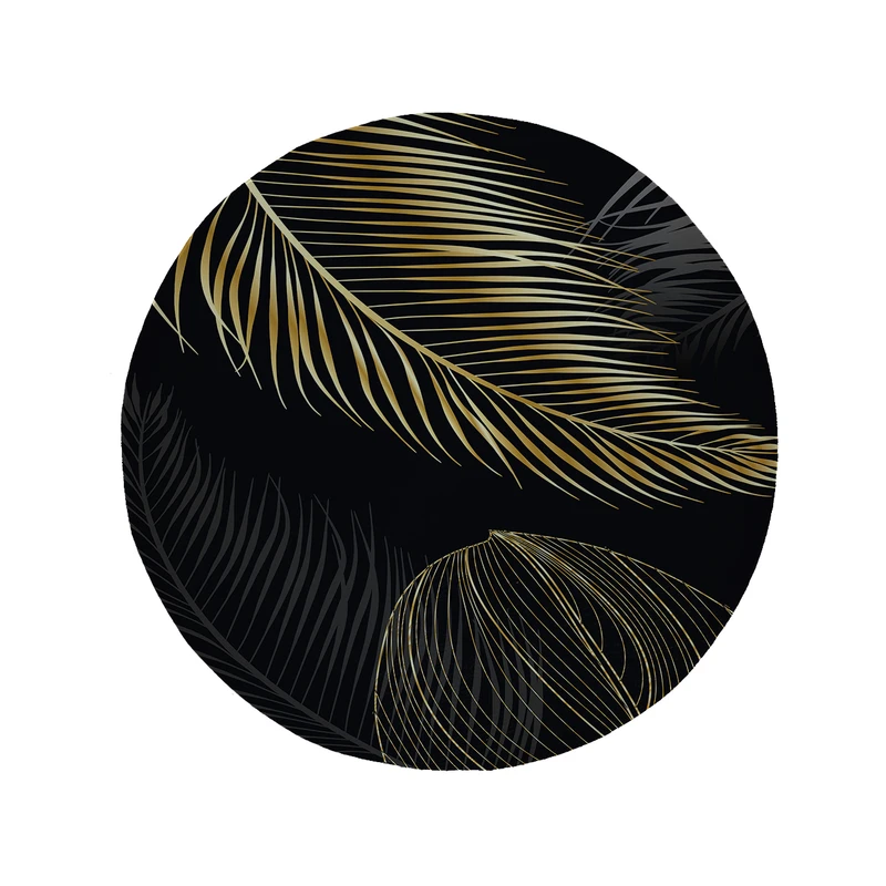 پادری مدل دایره طرح برگ کد 8973 سایز 90 × 90 سانتی متر 