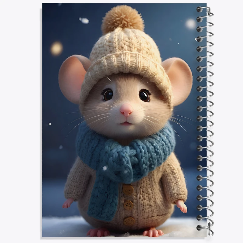 دفتر شطرنجی 50 برگ خندالو طرح موش بانمک کد F7840