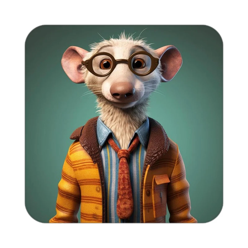 زیر لیوانی کاکتی طرح حیوانات کارتونی مدل mp27147