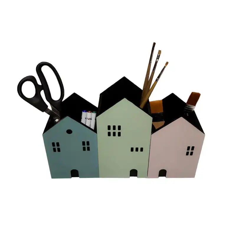 جامدادی رومیزی طرح خانه مدل MD035 مجموعه 3 عددی