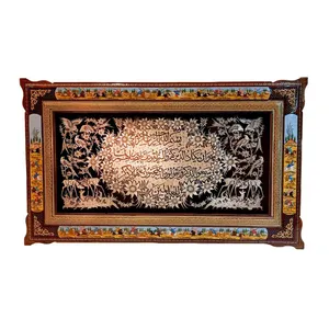 تابلو قلمزنی وان یکاد طرح گل و مرغ کد 37