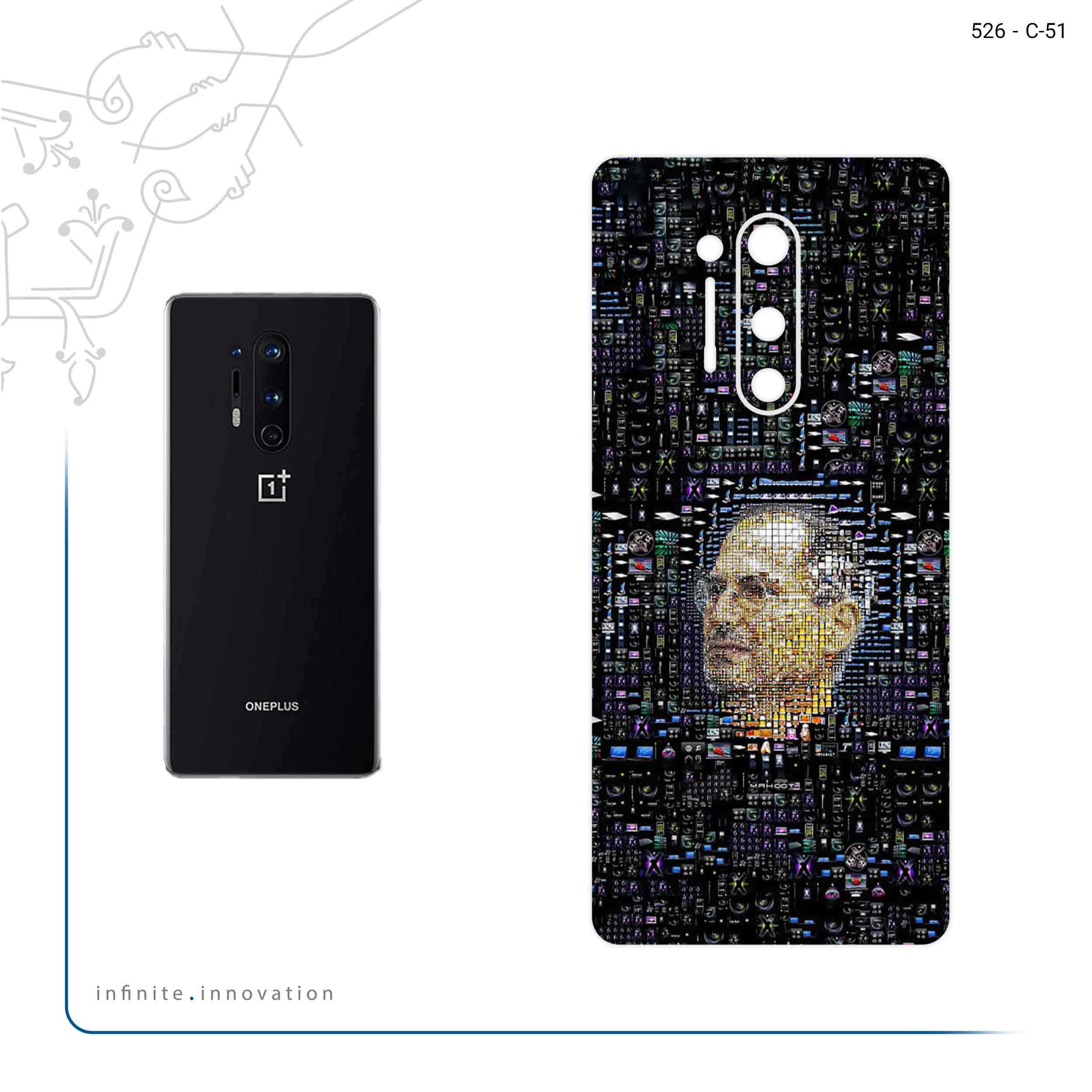 برچسب پوششی ماهوت مدل 2 Collage of Steve Jobs مناسب برای گوشی موبایل وان پلاس 8 Pro