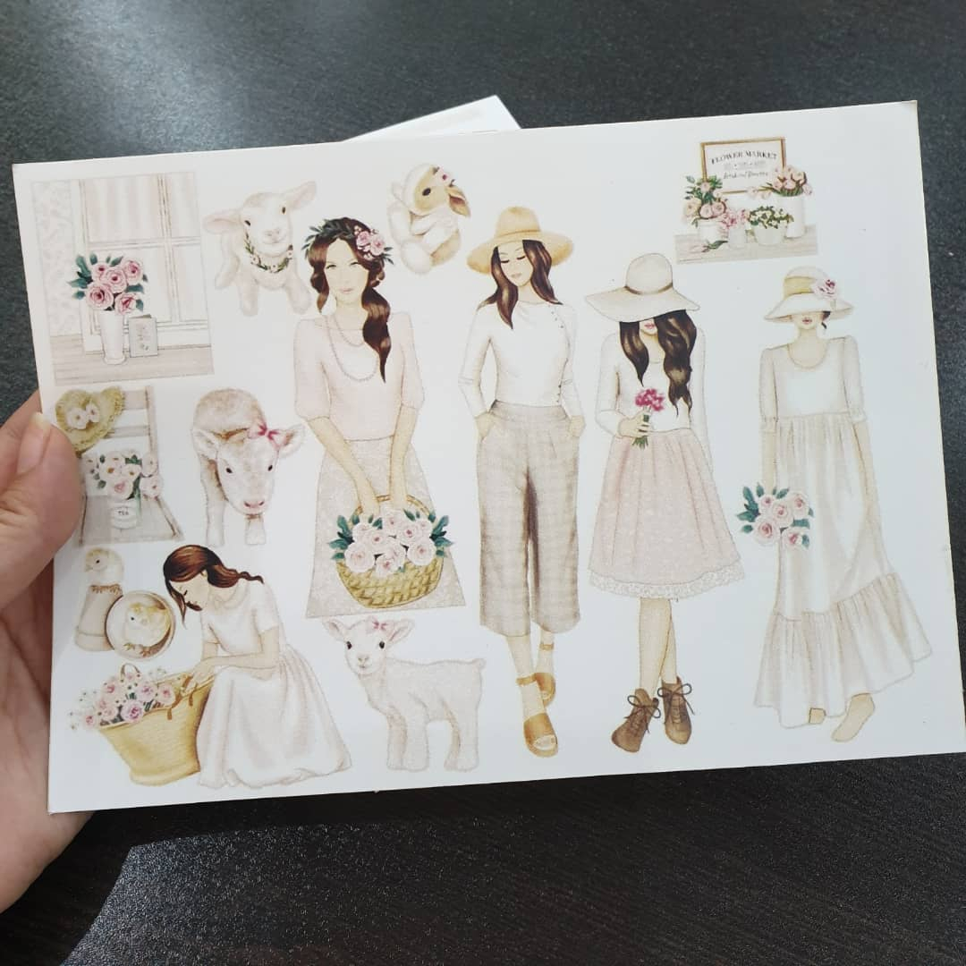 برچسب مدل دخترانه کد 01 بسته 2 عددی