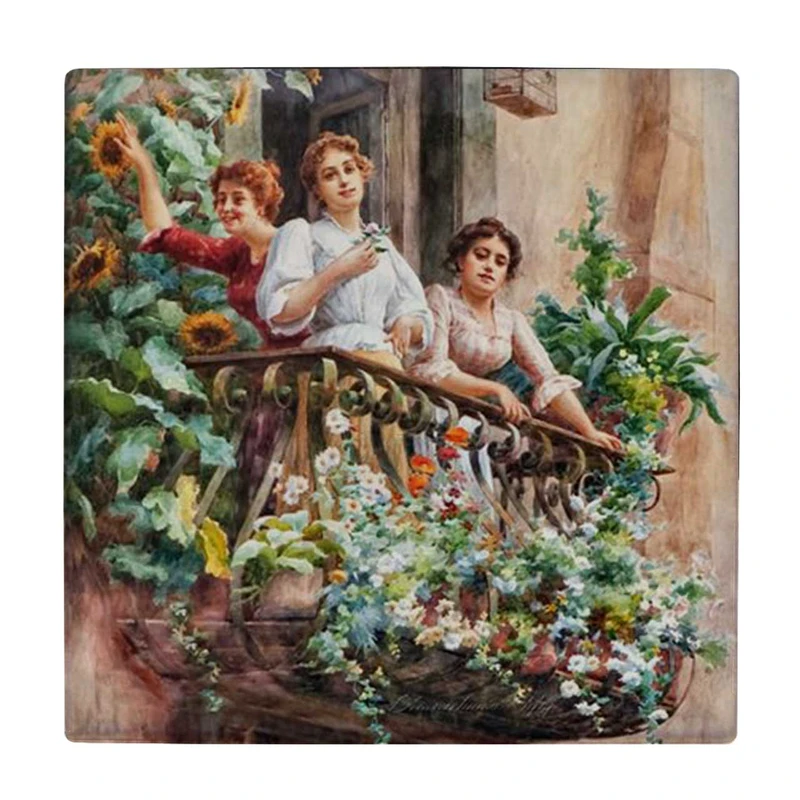 زیر لیوانی طرح نقاشی زنان اروپایی کد    3285781_779