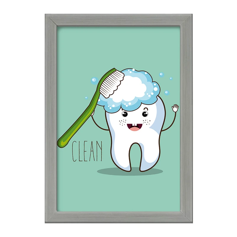 تابلو خندالو طرح دندان و دندان پزشکی کودکانه کد 36755