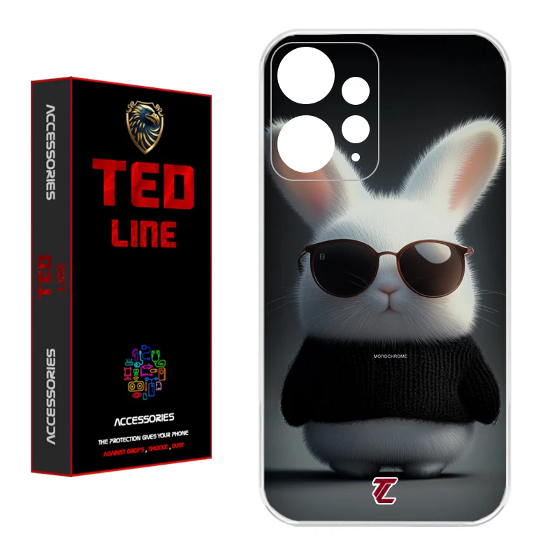 کاور تد لاین طرح خرگوش کد 1106 مناسب برای گوشی موبایل شیائومی Redmi Note 12 4G