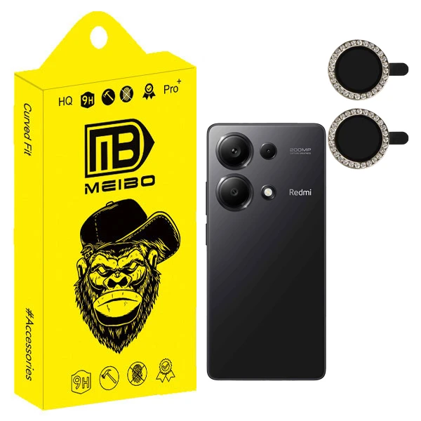 محافظ لنز دوربین نگین دار میبو مدل Jewel Ring مناسب برای گوشی موبایل شیائومی Redmi note 13 Pro 4G