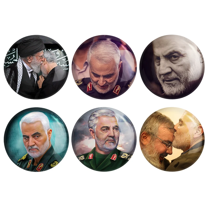 مگنت خندالو طرح سردار قاسم سلیمانی کد 138A مجموعه 6 عددی