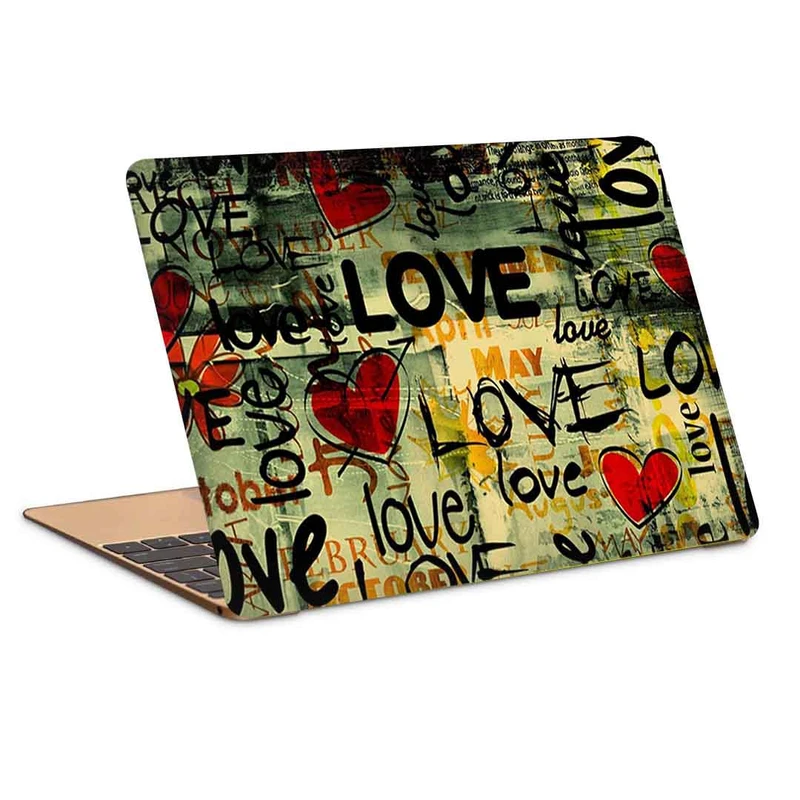 استیکر لپ تاپ طرح love 2کد c-506مناسب برای لپ تاپ 15.6 اینچ
