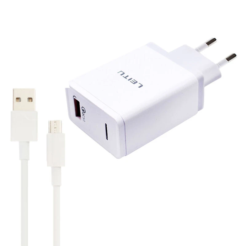 شارژر دیواری لیتو مدل LH - 4  به همراه کابل تبدیل MicroUSB