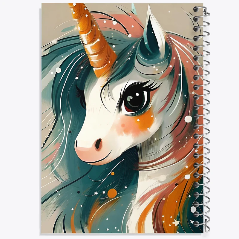 دفتر شطرنجی 50 برگ خندالو طرح اسب تک شاخ کد F8032