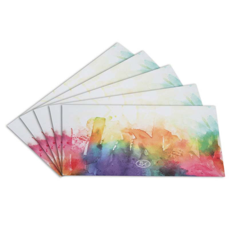 پاکت نامه انتشارات سیبان مدل Watercolor بسته 5 عددی