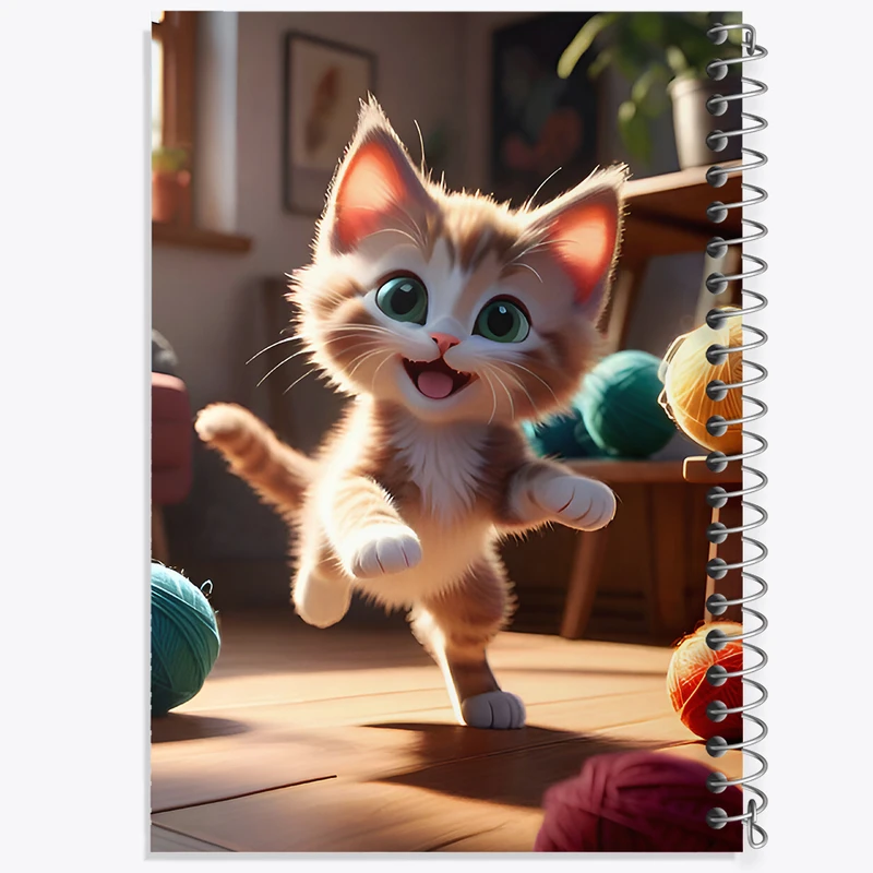 دفتر نقاشی 50 برگ خندالو طرح گربه (Cat) کد F6514