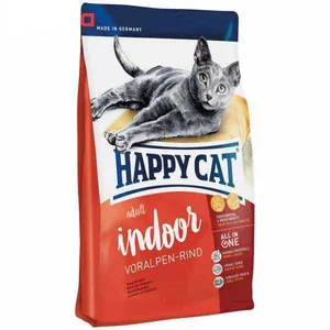 غذای خشک گربه بالغ هپی کت مدل indoor وزن 10 کیلوگرم