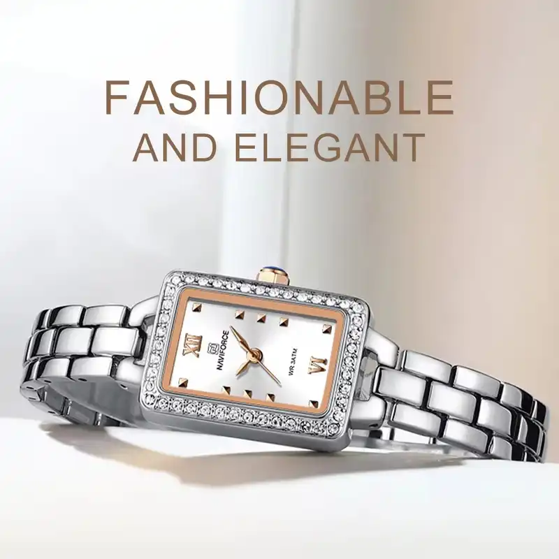 ساعت مچی عقربه ای زنانه نیوی فورس مدل NF5043SRGS