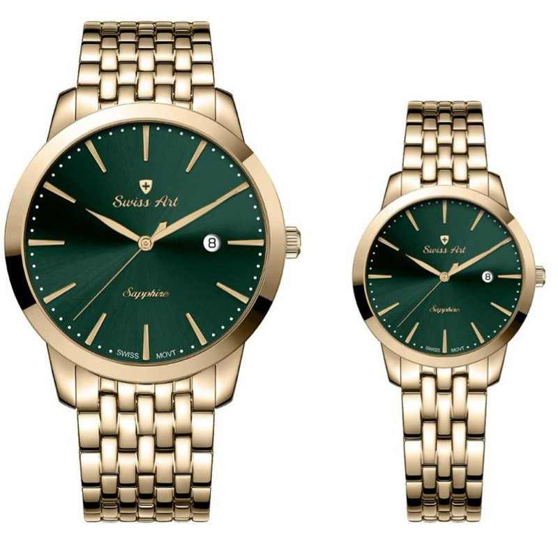 ست ساعت مچی عقربهای زنانه و مردانه سوئیس آرت مدل 62001516-13