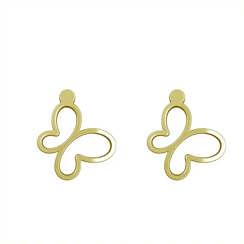 گوشواره طلا 18 عیار زنانه مدوپد مدل هندسی کد GA1-14972