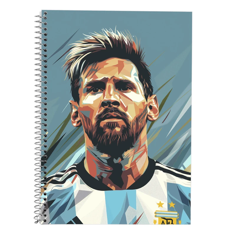 دفتر زبان 50 برگ مدوپد مدل سه خط طرح مسی messi کد DF14036