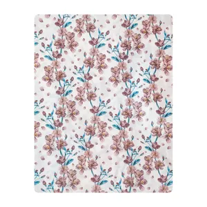 ملحفه آدنو مدل زنبق کد IR121 یک نفره سایز 140x240 سانتی متر