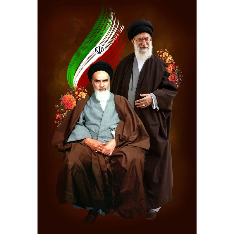 مگنت طرح امام خمینی و رهبر حضرت خامنه ای مدل T5242