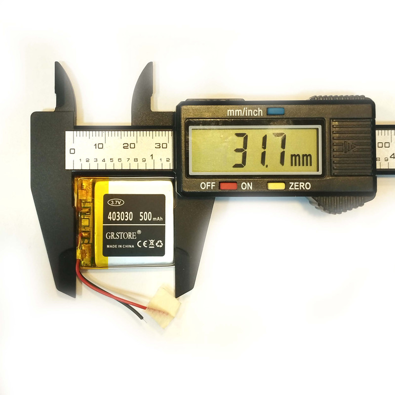 باتری لیتیومی مدل KSRE-403030 ظرفیت 500 میلی آمپرساعت