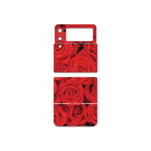 MAHOOT Red-Flower Cover Sticker for Samsung Galaxy Z Flip3 5G