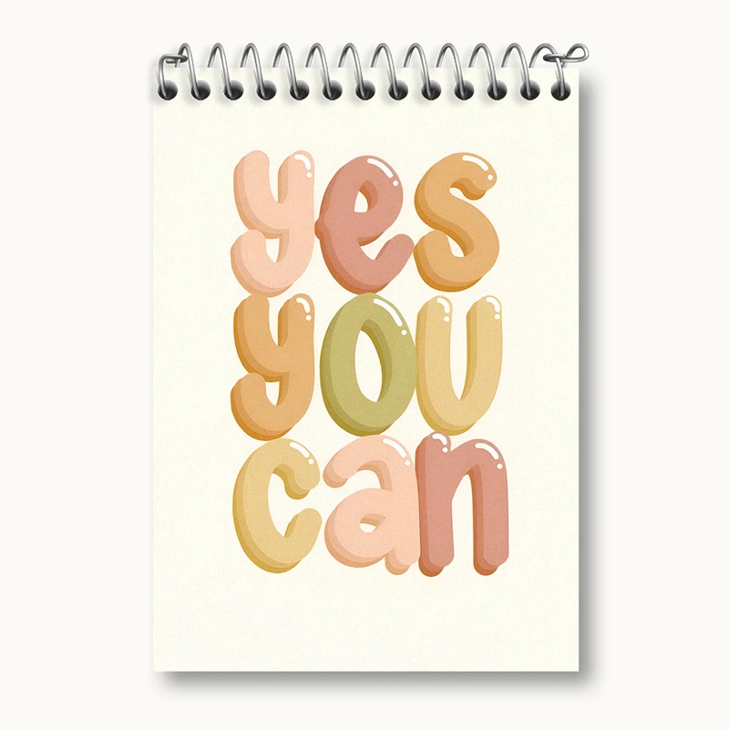 دفتر یادداشت 50 برگ خندالو طرح Yes You Can کد N2640