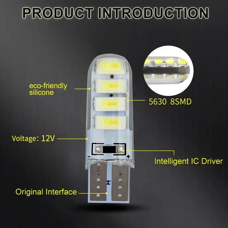 لامپ خودرو اچ اف دی کد 8SMD  مدل ژله ای بسته دو عددی