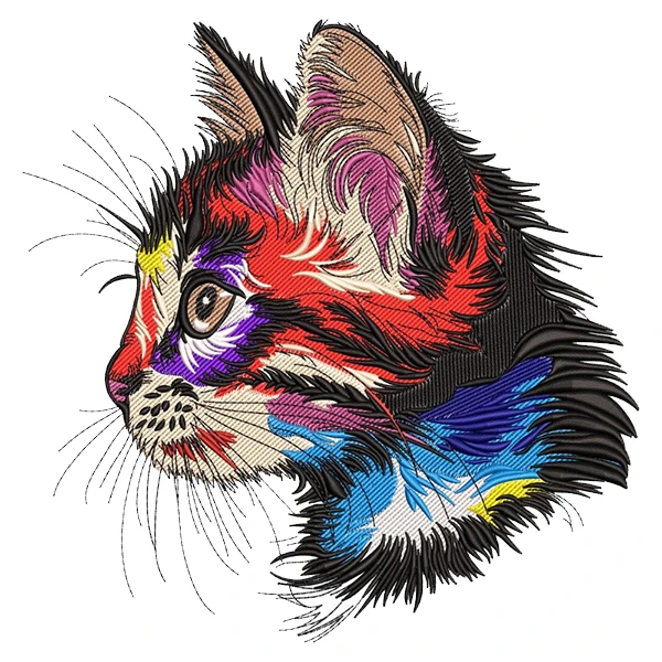 استیکر پارچه و لباس پاد آفرین طرح گربه کد 3291