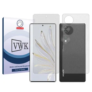 VWK Tough model matte screen protector suitable for Honor 90 mobile phone along with the back protector