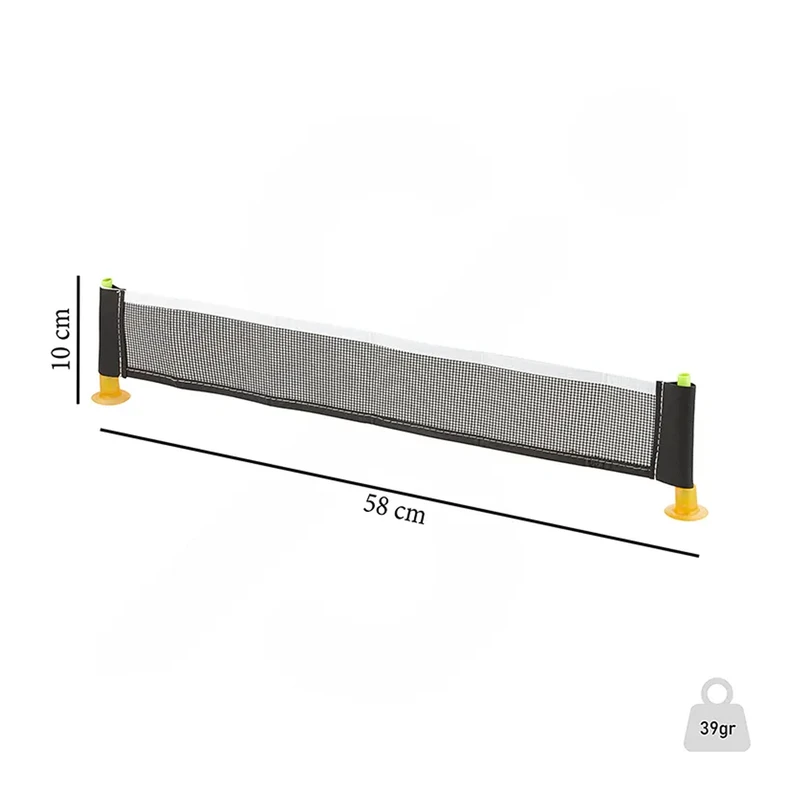 عکس شماره 9 : راکت پینگ پنگ دانیک شیلدکروت مدل mini tenis به همراه تور و توپ