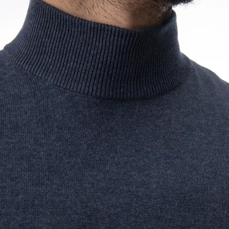 پلیور مردانه جوتی جینز مدل یقه ایستاده کد 1221123 رنگ آبی تیره